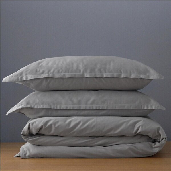 Canningvale Alessia Bamboo Cotton King Quilt Cover Set - Perla Grey