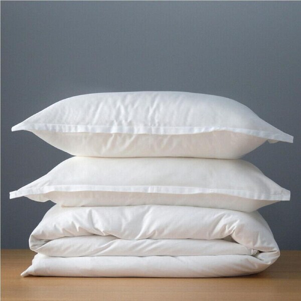 Canningvale Alessia Bamboo Cotton Queen Quilt Cover Set - Carrara White