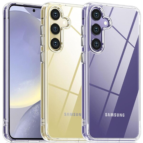 Samsung Galaxy S24 (6.2") Premium Slim Crystal Clear TPU Gel Back Case by MEZON – Shock Absorption, Wireless Charging Compatible (Galaxy S24, Gel)