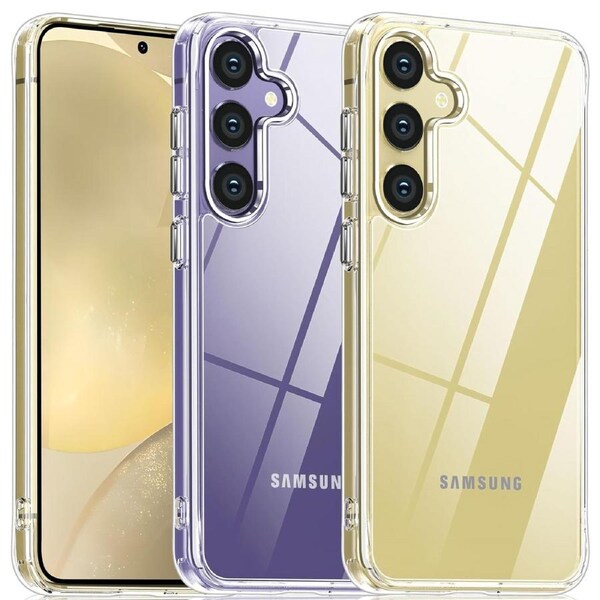 Samsung Galaxy S24+ (6.7") Premium Slim Crystal Clear TPU Gel Back Case by MEZON – Shock Absorption, Wireless Charging Compatible (Galaxy S24+, Gel)