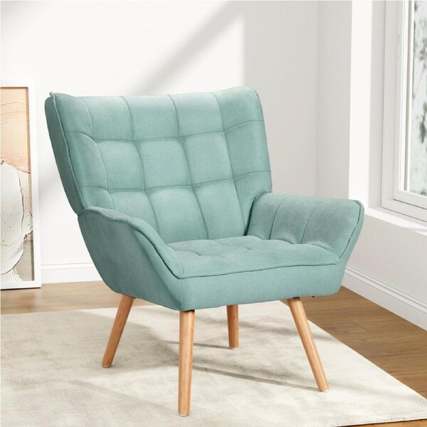 1x Artiss Armchair Fabric Blue Cindy