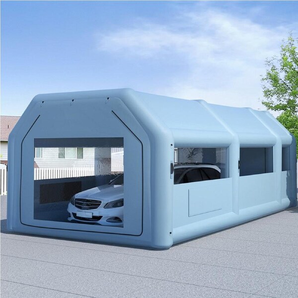 Giantz Inflatable Spray Booth 8.5X4.6M Car Paint Tent Filter System 2 Blowers