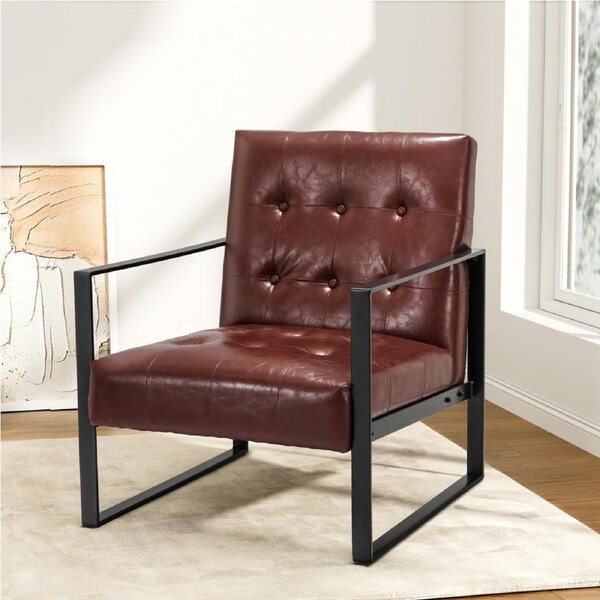Artiss Armchair Accent Lounge CHair Leather Brown