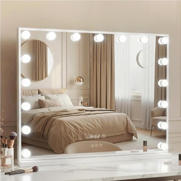 1X 80x60cm Embellir Mirror with Light Hollywood Vanity Makeup Mirrors