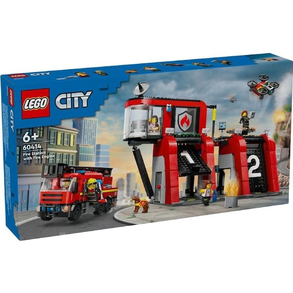 LEGO City Fire Station with Fire Engine Playset 60414