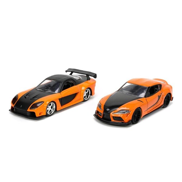 Jada 1:32 Scale Fast & Furious Han's Mazda RX-7 & Toyota GR Supra Diecast Model