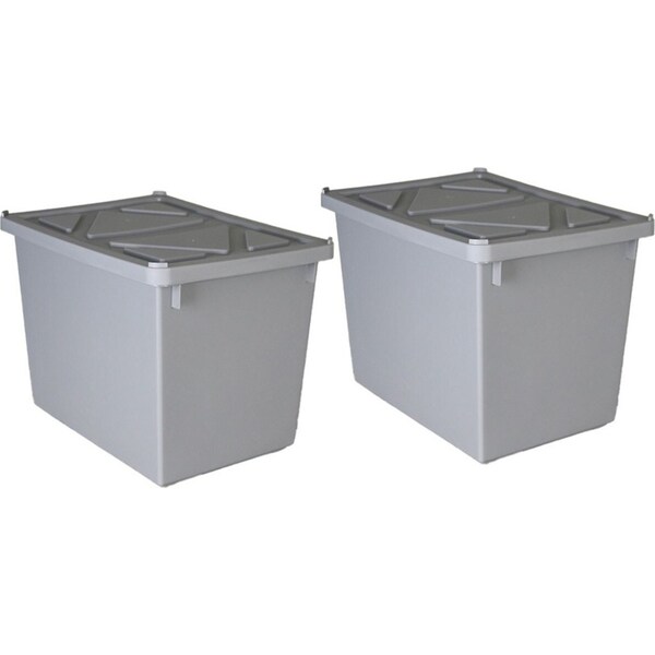 2x Boxsweden 16L/36cm Tetra Storage Box w/ Lid Stackable Home Organiser Assorted