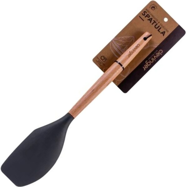 Clevinger Beechwood & Silicone Spatula Kitchen Cooking Tool Charcoal
