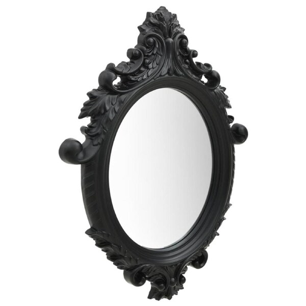 Wall Mirror Castle Style 56x76 cm Black Beautifully Designed Wall Mirror