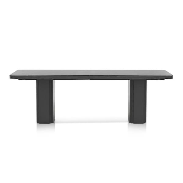 Kathleen 2.4m Elm Dining Table - Full Black