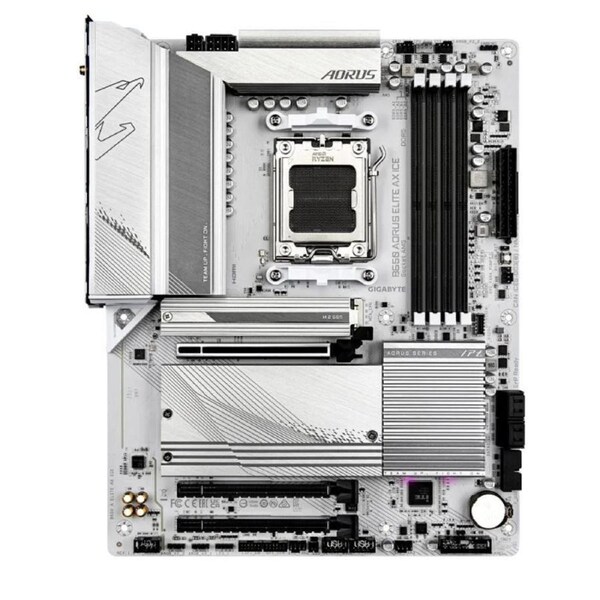 Gigabyte B650 AORUS ELITE AX ICE AMD B650 AM5 ATX Motherboard 4x DDR5~192GB,3x PCIe x16, 3x M.2, 4x SATA 6, 2x USB 3.2, 1x USB-C, 2x USB 2.0