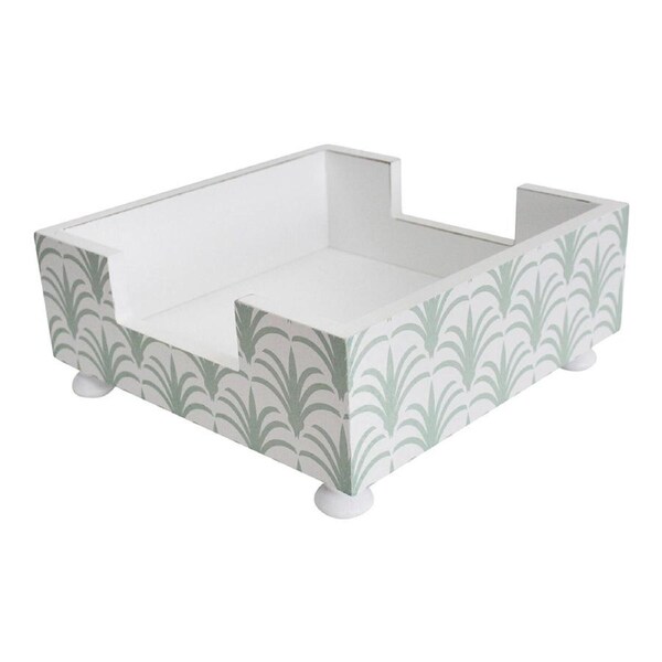 Indies Wood 19cm Napkin Holder Home/Kitchen Paper Towel Storage Square White