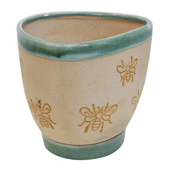 Bee 15cm Ceramic Plant/Flower Planter Home/Office Decorative Garden Pot Round