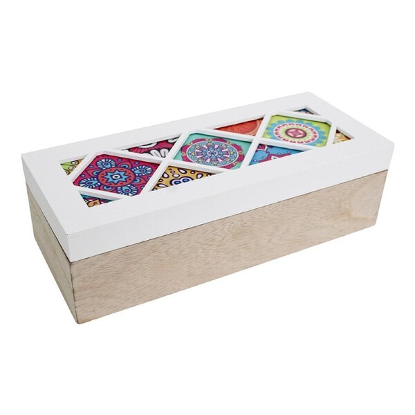 Boho 24cm MDF Box Decorative Home/Bedroom Jewellery Accessory Storage Small