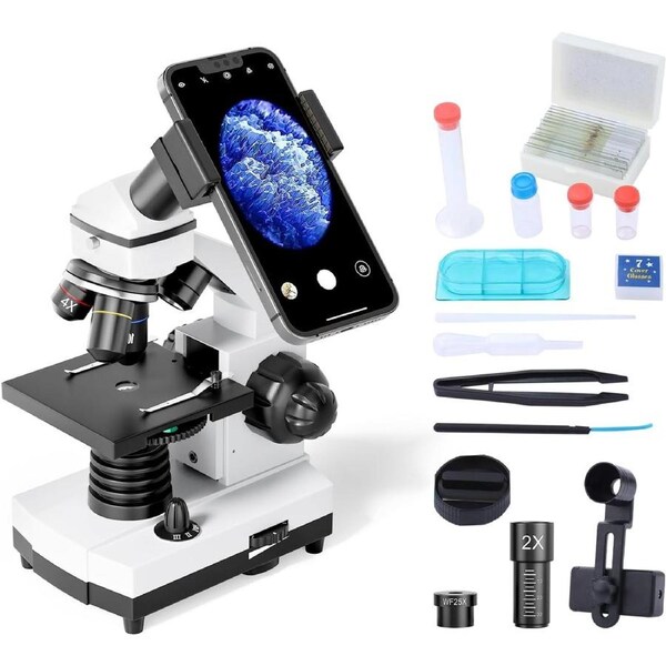 Monocular Microscope 200-2000x Magnification Kids Students