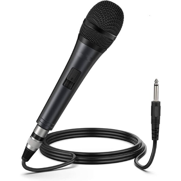 Dynamic Vocal Mic for Speaker, Wired Handheld Mic w/ On/Off Switch ...