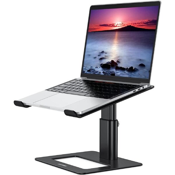 Aluminum Laptop Stand Ergonomic Adjustable 10-15.6" Laptops Black