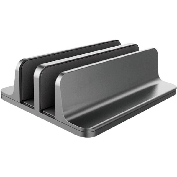 Vertical Laptop Stand Organizer, Sturdy Compatible with MacBook Pro/Air, Mac Mini & iPad Pro