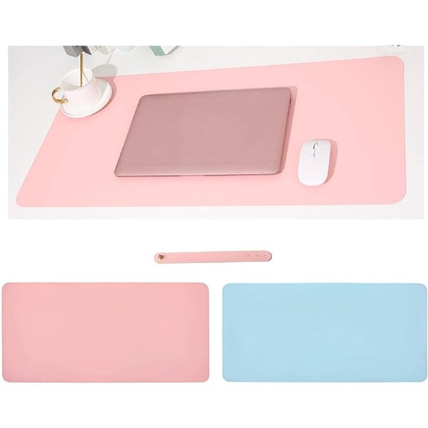 Desk Mat Large Mouse Pad 80x40cm Waterproof Mouse Keyboard Mat Pink Blue