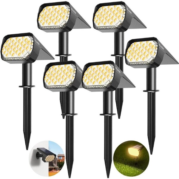 Solar Lights Outdoor IP65 Waterproof 2in1 Spotlights