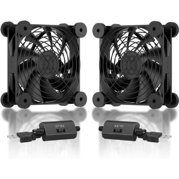 120mm Quiet USB Cooling Fan 3-Speed Control Compatible PC Xbox Playstation TV Box