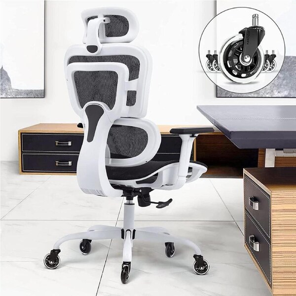 Ergonomic Desk Chair with Headrest & 3D Armrests
