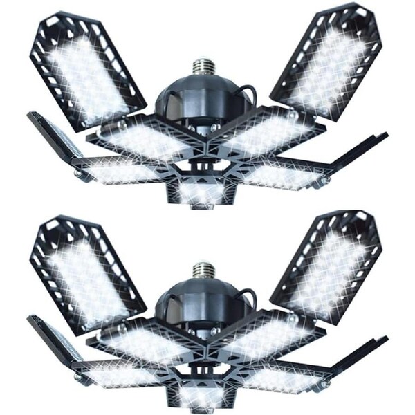 LED Garage Lights 18000 Lumen 6500K 180W 3 Leaf Pack 2