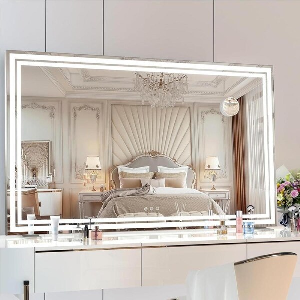 Large Hollywood Makeup Mirror LED Light Touch-Screen 3 Color Lighting Modes