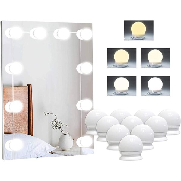Vanity Mirror Lights 5m USB Cable Hollywood 5 Lights Modes 10 Dimmable Bulbs LED