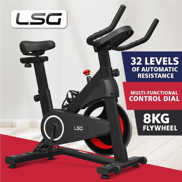 LSG SPG-230 Spin Bike Home Stationary Bike with 18kg TrueSpin Precision Flywheel & Unlimited Resistance