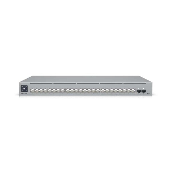Ubiquiti UniFi Network, 24-Port, POE 400W, (8) 2.5GbEPoE++, (16) GbE Ports - (8) PoE+, (8) PoE++, (2)10G SFP+, Layer3, Rack Mount, 2Yr Warr