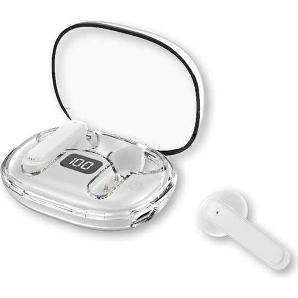 Philex True Wireless Earbuds w/ Charging Case And LED Display 300mAh White