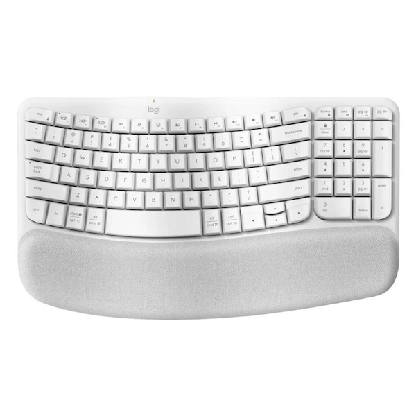 Logitech Ergo Series Wave Keys Wireless Ergonomic Keyboard (Off-white)