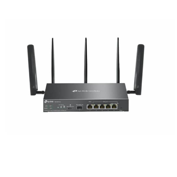 TP-Link ER706W-4G Omada 4G+ Cat6 AX3000 Gigabit VPN Router, 4G+, Dual Band Wi-fi 6, 6 Gigabit Ports (5 RJ45+1 SFP), 5 High-Gain Detach Ant.