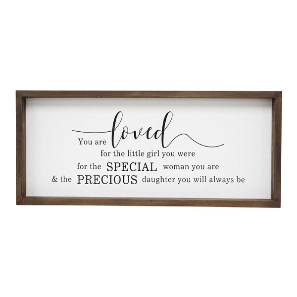 MDF 48cm Daughter Sign Home Wall/Tabletop Decorative Rectangular Message Plaque