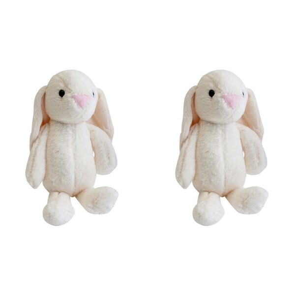 2x Rabbit 27cm Plush Toy Kids/Children/Toddler Soft Stuffed Animal Small Cream