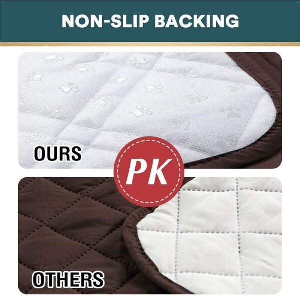 100% Waterproof Sofa Cover Protector Couch Covers for Dogs/Pets for Recliner XL Recliner / Brown