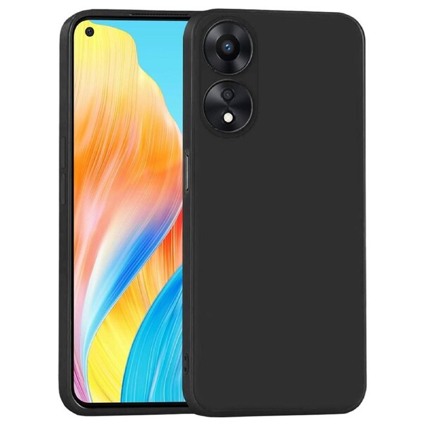 OPPO A78 4G Ultra Slim Black Premium TPU Gel Back Case by MEZON – Shock Absorption (OPPO A78 4G, Gel Black)