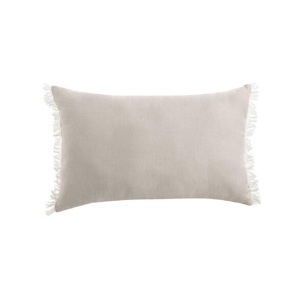 Vintage Design Homewares Natural French Linen Filled Cushion Oblong - 35cm x 55cm