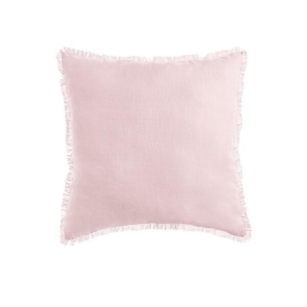 Vintage Design Homewares Blush French Linen Filled Cushion Square - 55cm x 55cm