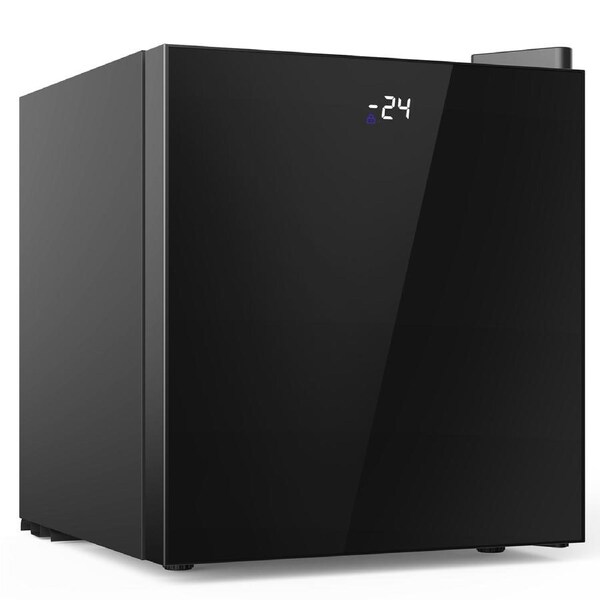 Advwin 32L Mini Upright Freezer Digital Display Freezer Compact Freezer Home Dorm Commercial Freezer Black