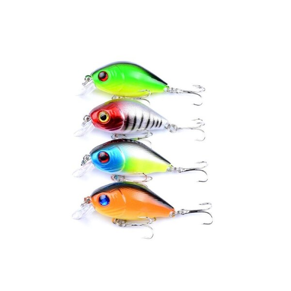 4x 5.5cm Popper Crank Bait Fishing Lure Lures Surface Tackle Saltwater