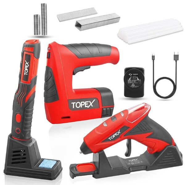 TOPEX 4V cordless Soldering Iron Glue Gun Nail gun w/ Charger