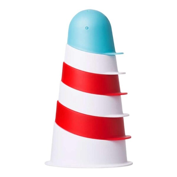 Ubbi Lighthouse Stacking Cups Bath Toy