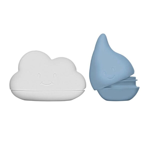 Ubbi Cloud and Droplet Bath Toys - Cloudy Blue