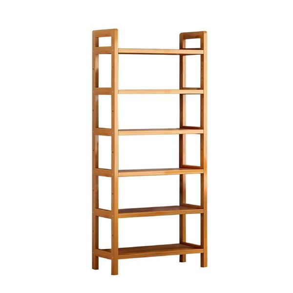 Vista 6 Tier Bamboo Wood Display Shelf Bookshelf Storage Rack Stand 50 x 25 x 160cm