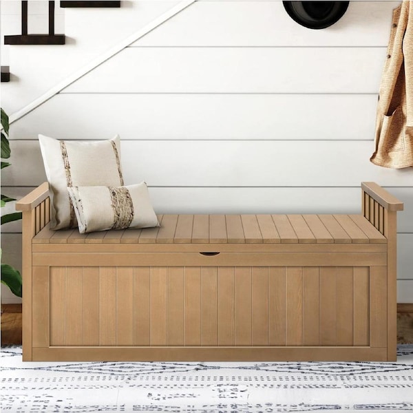 ALFORDSON Outdoor Storage Bench 200L Garden Patio Furniture XL (Natural)