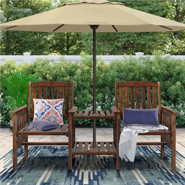 ALFORDSON Outdoor Loveseat Armchairs Patio Garden Furniture Bench Charcoal