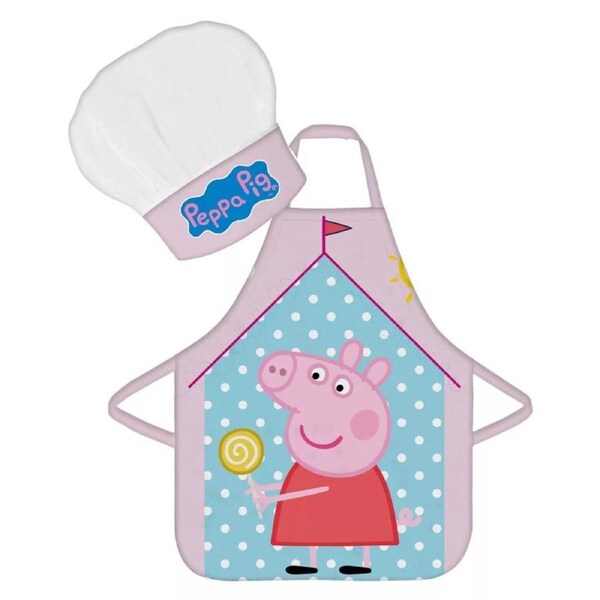 Peppa Pig Seaside Kids Baking Apron and Chef Hat Set