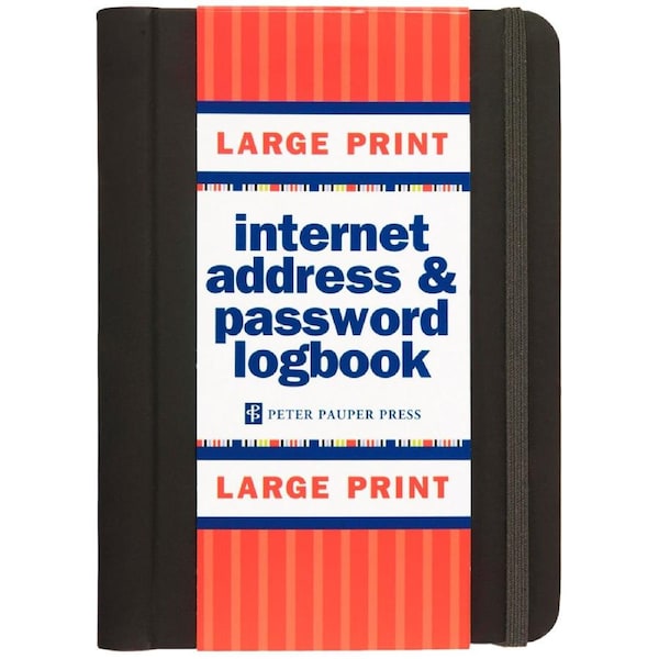 Peter Pauper Press The Personal Internet Address & Password Logbook Large Print 321701